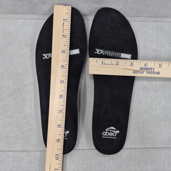 Abeo Etta slip on shoes women's 8 black leather suede Pro Systems Orthotic Core - Picture 11 of 13